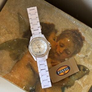 Fossil White and Silver Women's Watch